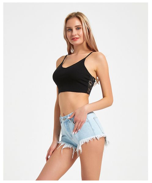 

2020 women' s jeans summer new denim super shorts european and american style hip hip rough denim wide leg pants pants, Blue