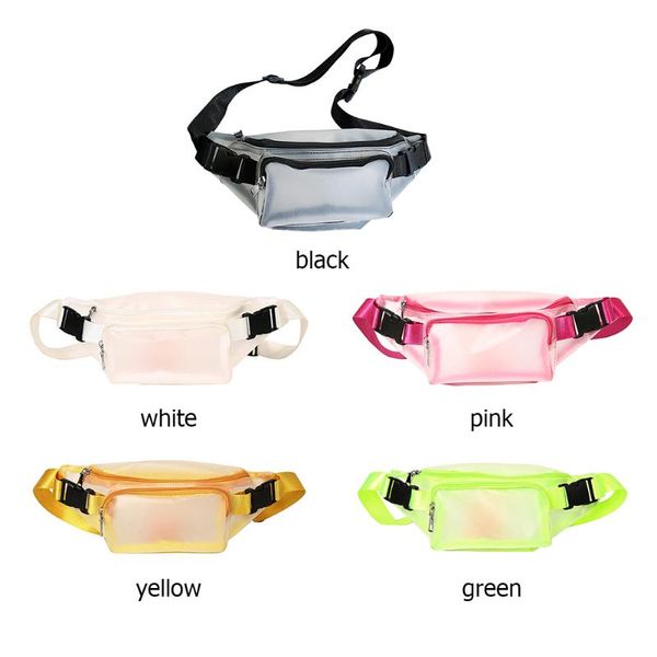 

waist bag women fashion simple transparent pocket wild messenger chest bag sac ceinture banana cantasi fanny packs