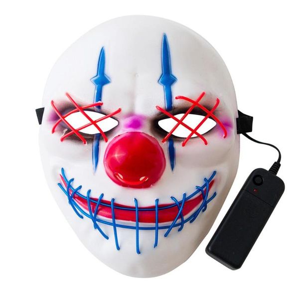 

creativity bigmouth joker shaped led cold light glowing mask excellent quality non-fading for halloween masquerade party