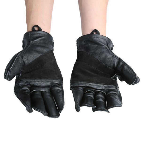 

black leather rope gloves climbing gloves for rappelling rock climbing rescueing outdoor sports