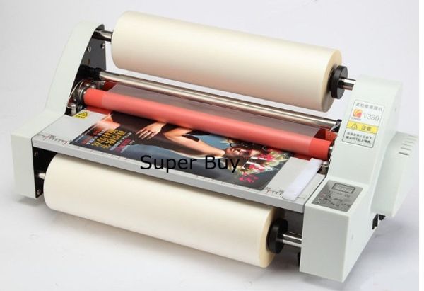 

2020 new roll laminator machine with 4 rubber rollers 350mm sending 2pcs laminating film rolls free