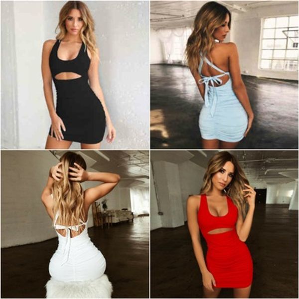 

women dresses for summer fashion solid color bodycon dresses sleeveless casual brief womens dresses size xs-xl, Black;gray