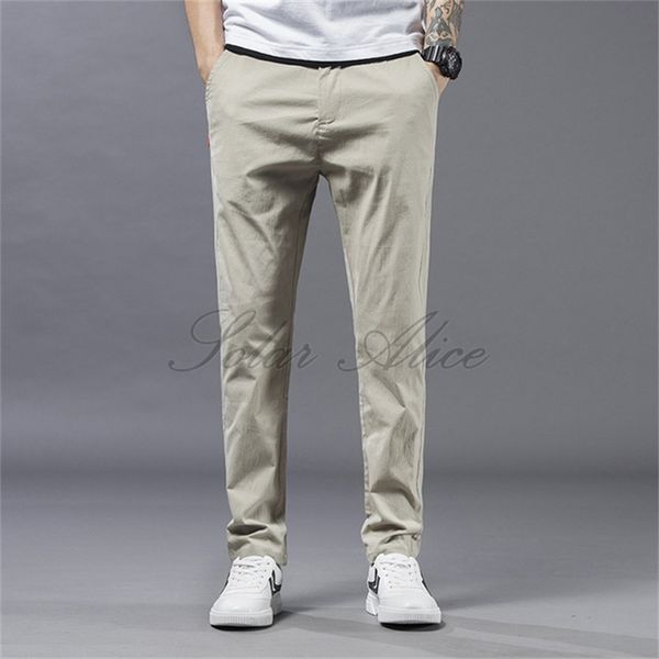 

men's pants 2021 spring/summer straight casual thin elastic breathable, Black