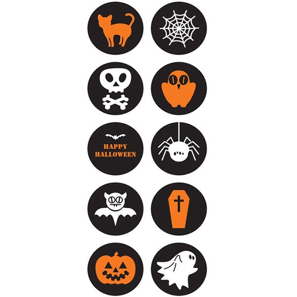

halloween seal sticker kit candy baking packaging party gift favor labels stickers #1