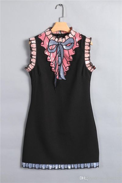 

2017 марка same стиль платье женщины стиль знаменитости щитовые лето мини платья шеи экипажа линия над коленом рукавов блестки g66, Black