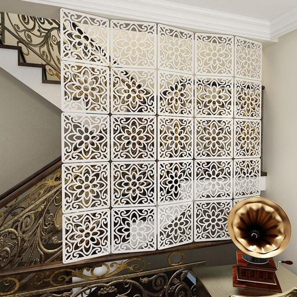 

continental foldable shield room divider folding screen decorative decoration square restaurant carved hollow curtain 29cm 39cm