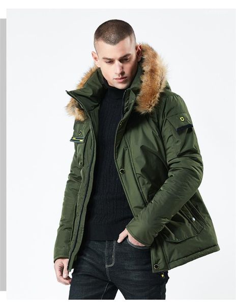 

down loose thickened youth large size hooded outerwear winter warm style males clothing mens fashion designer, Black