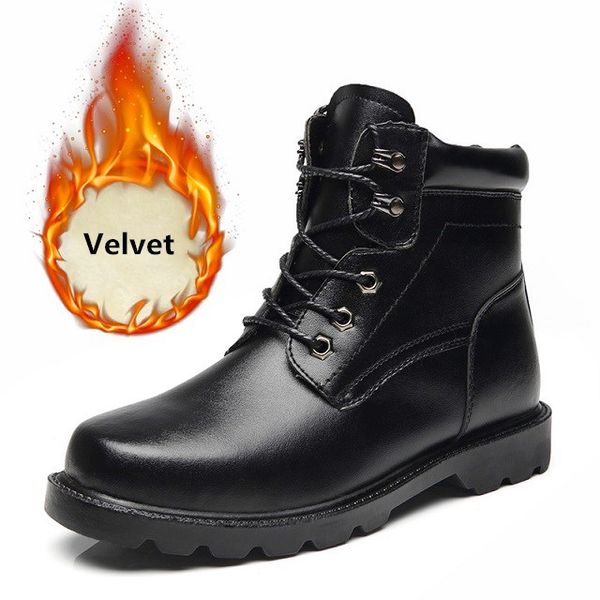 

new high men's shoes in autumn and winter 2019 fashionable warm and plush men's cotton shoes all over the world wholesale design a, Black