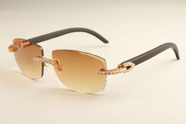 

luxury lens factory direct wooden fashion ultra natural new temple 3524015-1 black sunglasses light sunglasses engraving 2021 flhf, White;black