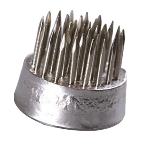 

round ikebana kenzan spiky flower frog arrangement base floral art