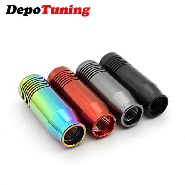

depotuning mugen universal 8.5cm length manual car gear shift knob aluminium alloy racing automatic shift knob with 3 adapters