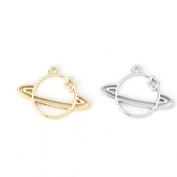 

doreen box new fashion zinc based alloy galaxy charms planet gold color color pendants 27mm1 18 necklaces pendants, Silver