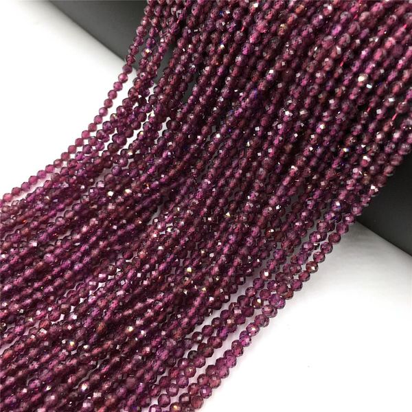 

purple garnets beads small faceted 2mm 3mm natural stone loose beads for jewelry making diy women bracelet necklace accessorie