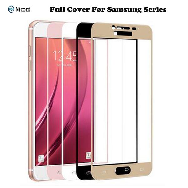 

full cover tempered glass for samsung galaxy s6 s7 j2 j5 j7 prime note 4 note 5 galaxy a3 a5 a7 2016 2017 screen protector film