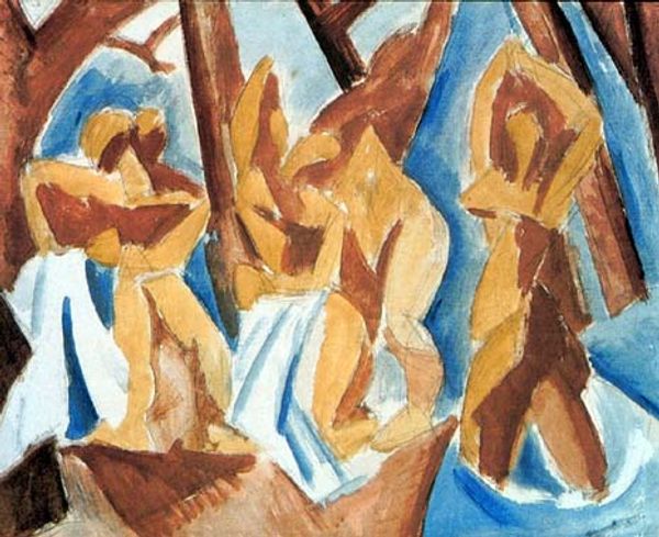 

pablo picasso classical oil painting bathers in the forest baigneuses dans une foret 100% handmade by experienced painter picasso062