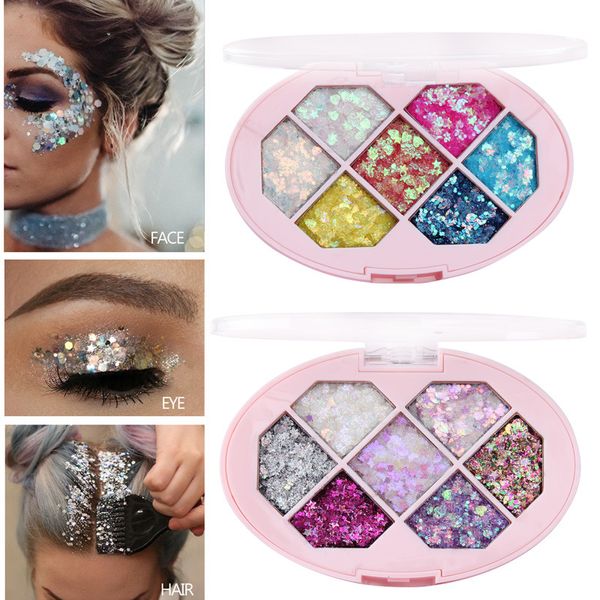 

7 colors glitter eye shadow palette pigment eyes makeup palette cmaadu waterproof eyeshadow palette