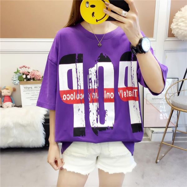 

уличный хип-хоп прохладная надписанная футболка женская с коротким рукавом 2019 лето новый стиль свободная посадка универсальная базовая руб, White