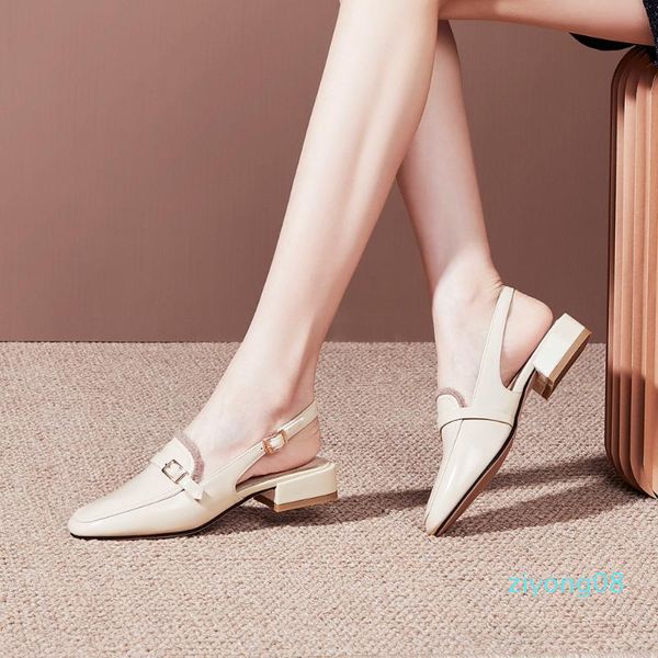 

lapolaka 2020 новый дизайн плюс большой размер 48 женские сандалии квадратный носок низкий каблук металлические украшения насосы повседневна, Black