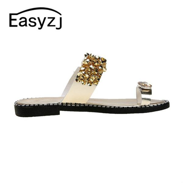 

easyzj2020 summer new inlaid rhinestone sandals female slip toe slippers ladies high heel sandals beach slippers casual shoes43, Black