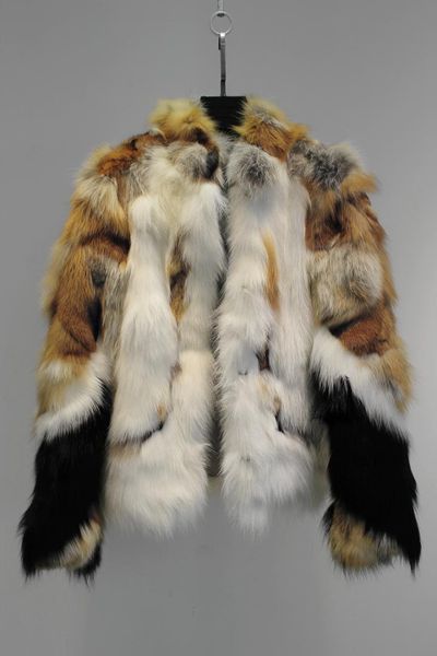 

women's fashion luxury fur back fur skull design coat jacket, Black;brown