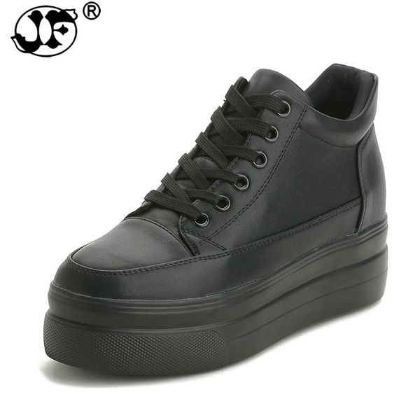 

2019women harajuku flats platform shoes ladies creepers footwear spring new fashion punk flat lace-up black womens korean9
