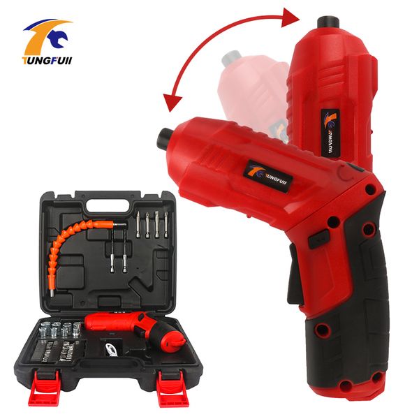 

cordless electric screwdriver bits kit 4.2v rechargeable power drill screw driver kit with led light mini wireless power driver