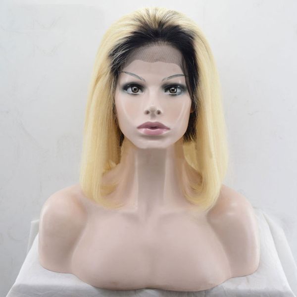 

ombre 613 blonde парик фронта шнурка человеческих волос прямой бразильский шнурок волос спереди ombre парик honey blonde цветное фронта шнур, Black;brown