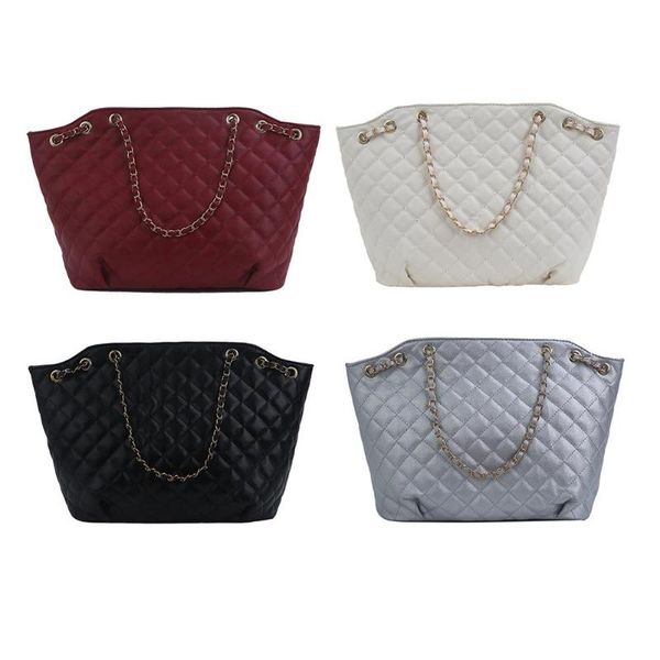 

fashion large capacity handbag women pure color leather shoulder bags totes