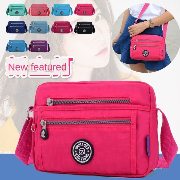 

water-proof nylon single shoulder inclined span small small bag multi-layered women's bag