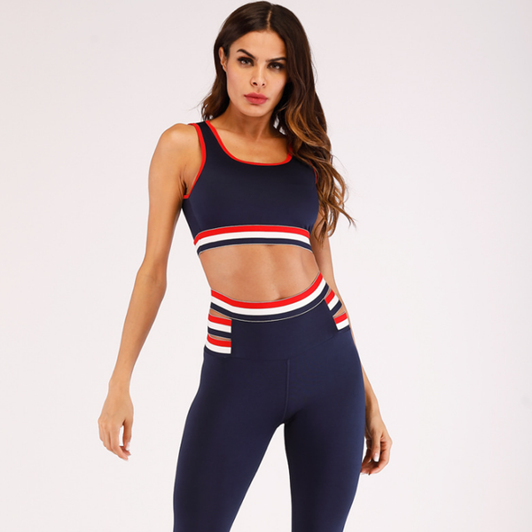 

2pcs yoga suit set seamless women fitness clothing sports wear gym leggings padded push up strappy sports bra sport running suit