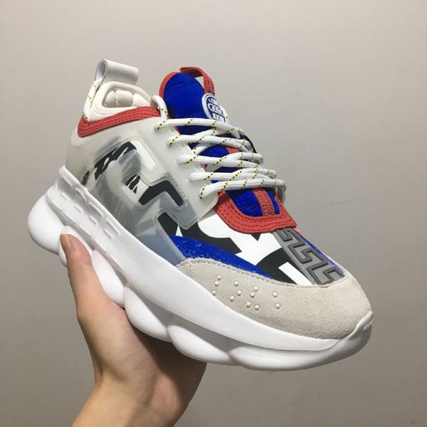 

chain reaction casual luxury designer sneakers fashion casual shoes men and women link embossed shoes for sale 36-45, Black