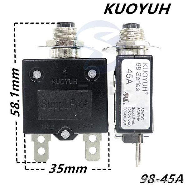 

taiwan kuoyuh 98 series-45a overcurrent protector overload switch