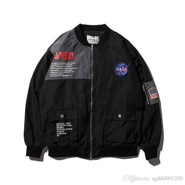 

19ss designer jacket autumn winter jackets kanji solid black green coats designer jackets zipper male clothing outwears plus size