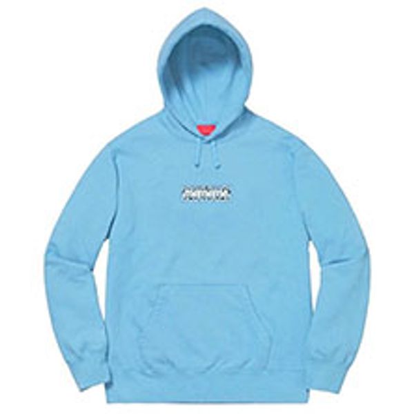 

19fw бандана box logo hoodie top bogo вышивка флис хлопок толстовки любители моды толстовки hiphop скейтборд пуловер для мужчины, Black