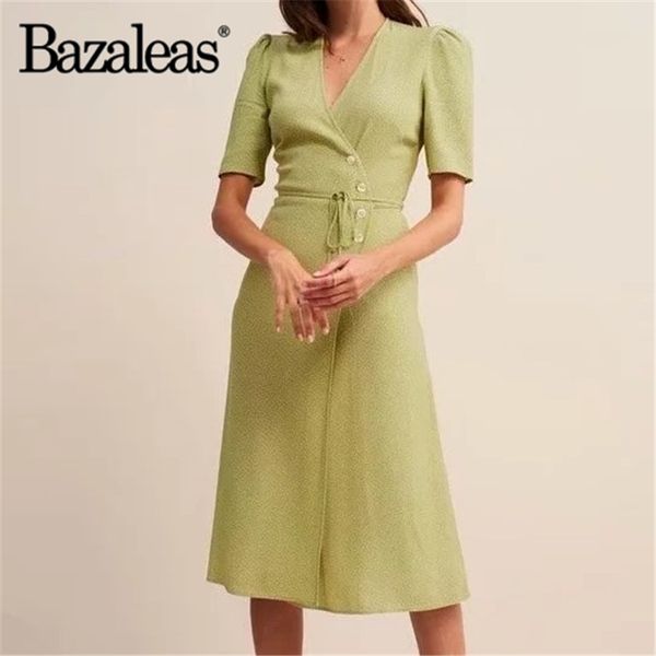 

летнее платье с v-образным вырезом и зелеными точками шикарное летнее платье с открытой посадкой платье-миди с запахом vestidos, Black;gray