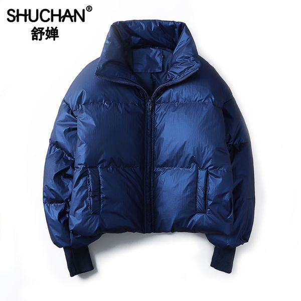 

shuchan down jacket woman oversize2019 winter women down coats jackets warm woman parka 90% white duck blue yellow, Black