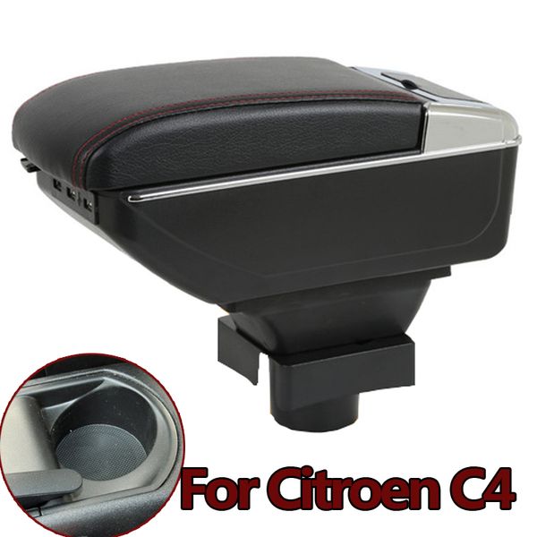 

for c4 hatchback 2004-2010 car armrest box central store content box cup holder interior car-styling