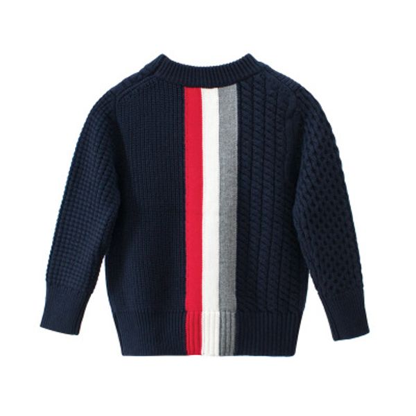 

children brand sweaters kids pullover clothing boys and girls casual striped solid color clothes 2020 autumn new trend quality, Blue