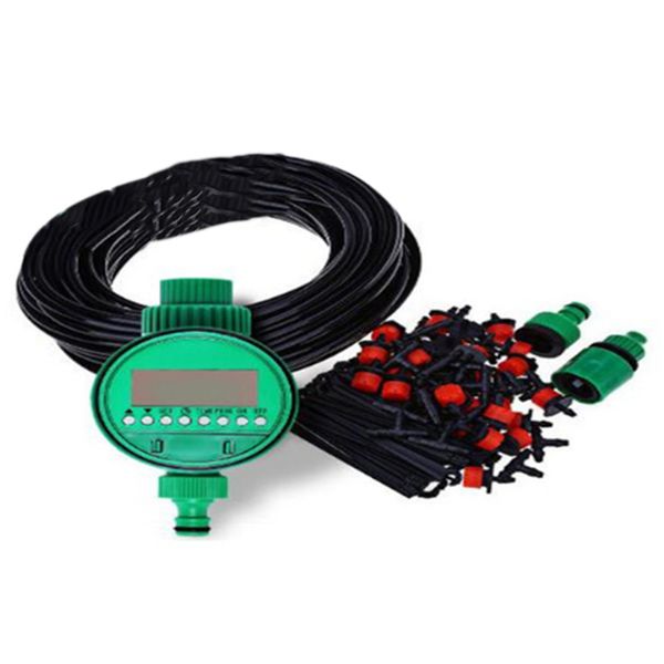 

hho-25m diy automatic micro-drip irrigation system plant watering garden hose kits with adjustable dripper garden watering kits