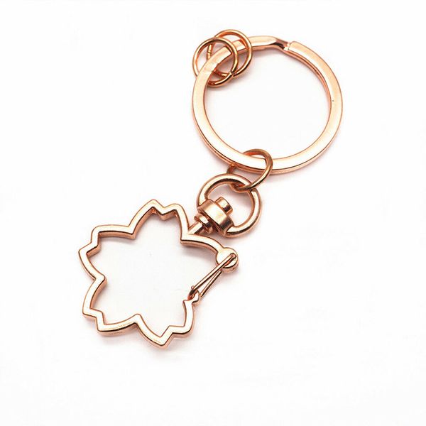 

10pc star heart keychain bag charm woman men kids key ring gifts flower shape key hook keychain for diy keychains making, Slivery;golden