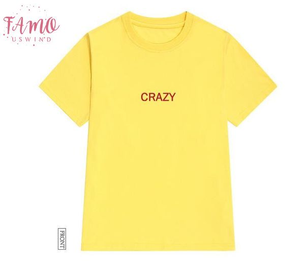 

сумасшедшего красной печать женщина tshirt хлопок повседневной смешной футболка подарок 90s lady yong девочка корабль падение s 902, White