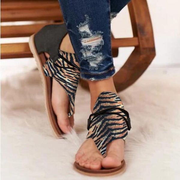 

woman shoes sandals platform casual posh vintage leopard prints flip flop comfy sandals women zipper ladies summer wear 2020, Black