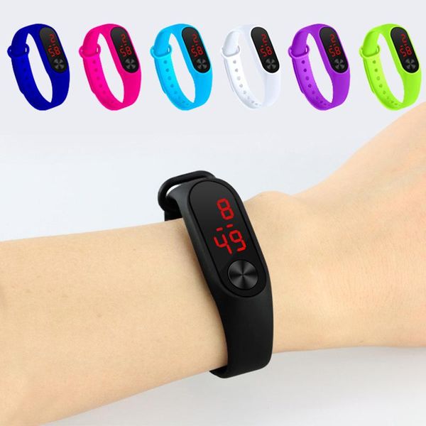 

fashion children's digital led sport watch casual silicone children watches wristwatch bracelet relogio masculino kids relogio zkusy, Blue