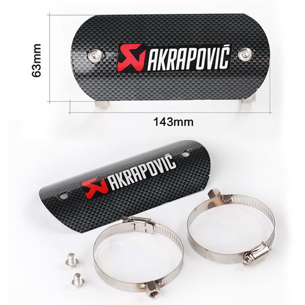 

143 x 63mm motorcycle exhaust middle mid link connecting pipe protector heat shield cover anti-scalding shell