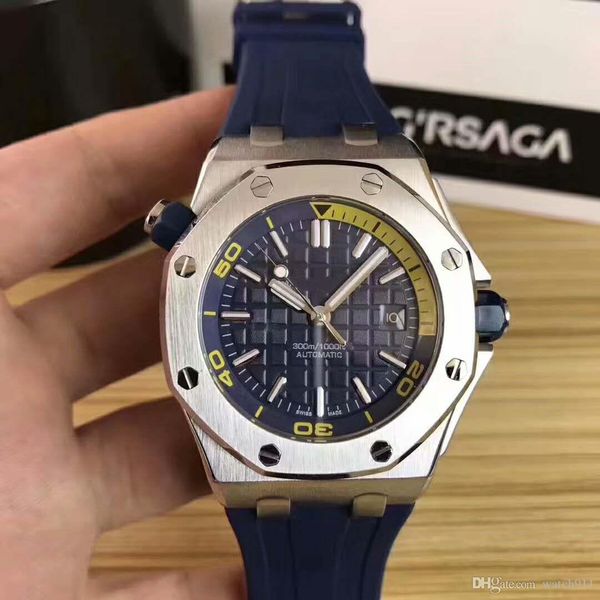 

ff men 42mm luxury fashion automatic mechanical watch, luminous calendar 316l stainless steel factory selling automatic mechanical watch, Slivery;brown