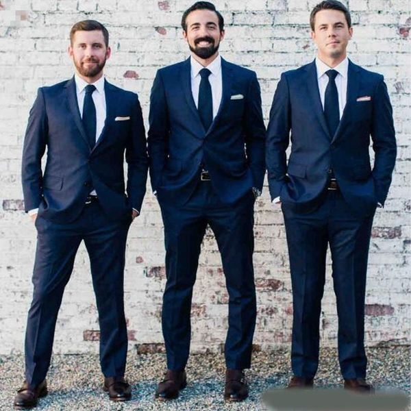 

two piece suit for groom peaked lapel tow button slim fit groom wear custom made (jacket+pant, Black;gray