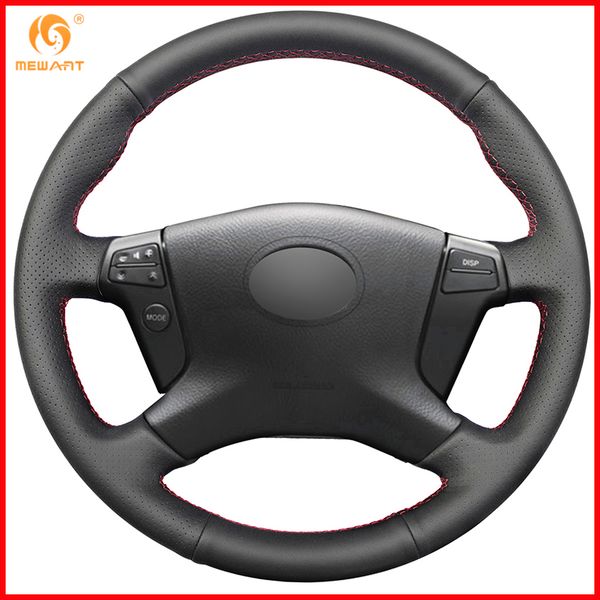 

mewant black artificial leather car steering wheel cover for avensis 2007 2006 2005 2004 2003 interior accessories parts