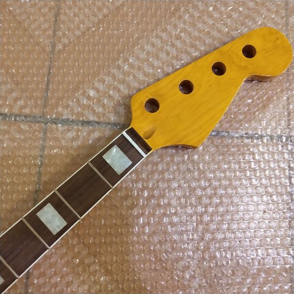 

jazz bass guitar neck yellow replacement maple wood 20 fret