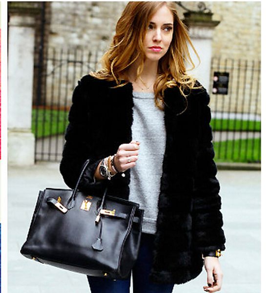 

7xl 6xl 5xl plus size 2019 winter warm faux fur coat women's jacket long sleeve fake fur jacket we5, Black