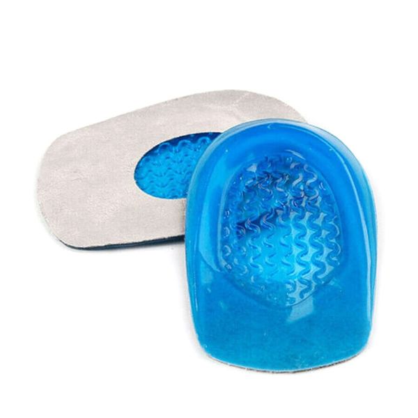 

3 pairs silicone heel orthopedic insoles with cloth surface for bone spurs pain relief zapatos mujer wholesale, Black